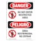 Signmission OSHA Sign, 10" Height, Rigid Plastic, Do Not Enter High Voltage Spanish, VS-1134 OS-DS-P-710-VS-1134 - alternate 1